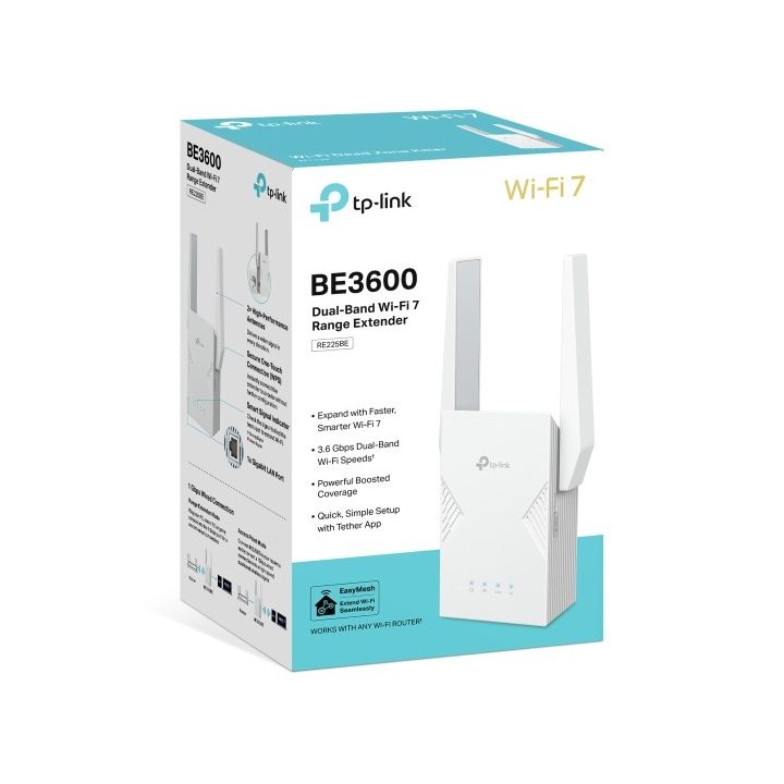 TP-Link RE225BE network extender Network repeater White