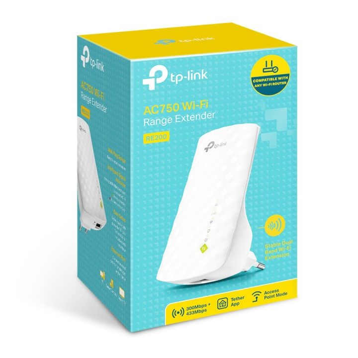 TP-Link RE200 network extender Network repeater White 10 100 Mbit/s
