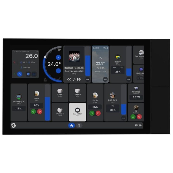 Shelly Display XL Wi-Fi Bluetooth Smart Home Control Panel Black