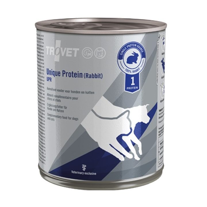 TROVET Unique Protein UPR Rabbit - wet food for dogs and cats - 800g