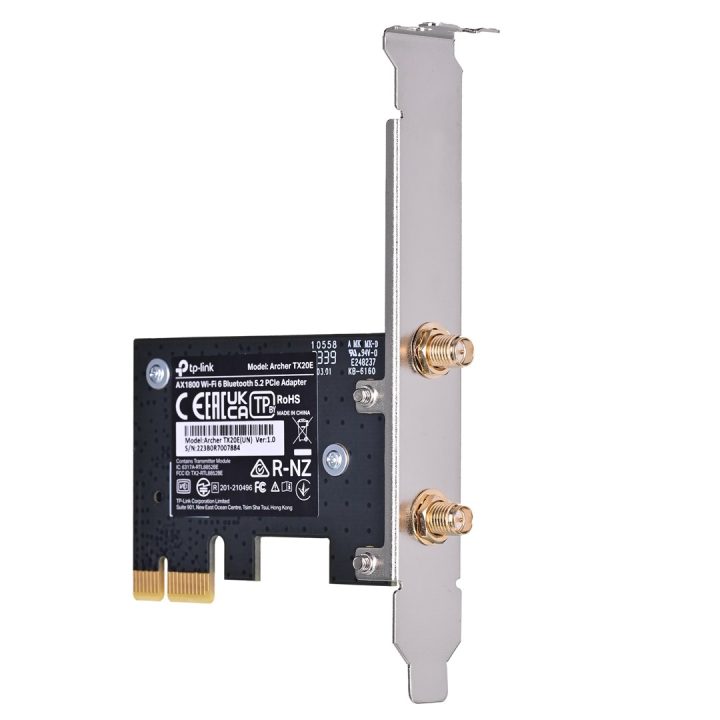 TP-Link AX1800 Wi-Fi 6 Bluetooth 5.2 PCIe Adapter