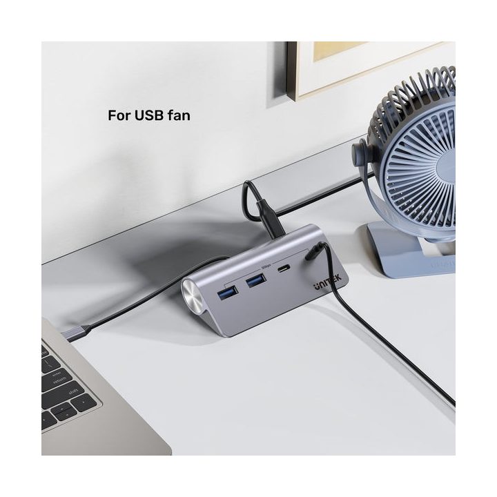 UNITEK H1337AGY01 interface hub USB 3.2 Gen 1 (3.1 Gen 1) Type-C 5000 Mbit/s Grey