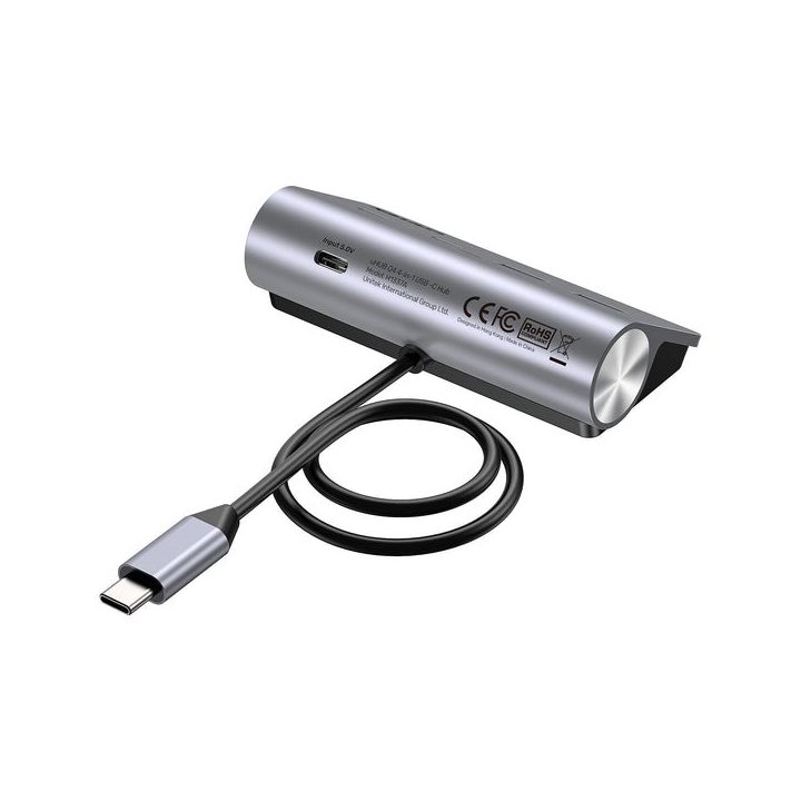 UNITEK H1337AGY01 interface hub USB 3.2 Gen 1 (3.1 Gen 1) Type-C 5000 Mbit/s Grey