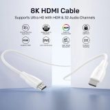 UNITEK HDMI 2.1 8K HDR Cable White 1.5 m