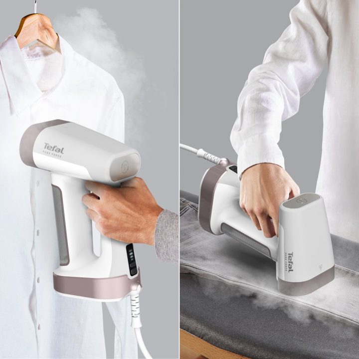 Tefal Pure Force DT8765E0 garment steamer Handheld garment steamer 0.18 L 1800 W Black Cinnamon colour