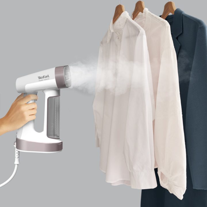 Tefal Pure Force DT8765E0 garment steamer Handheld garment steamer 0.18 L 1800 W Black Cinnamon colour