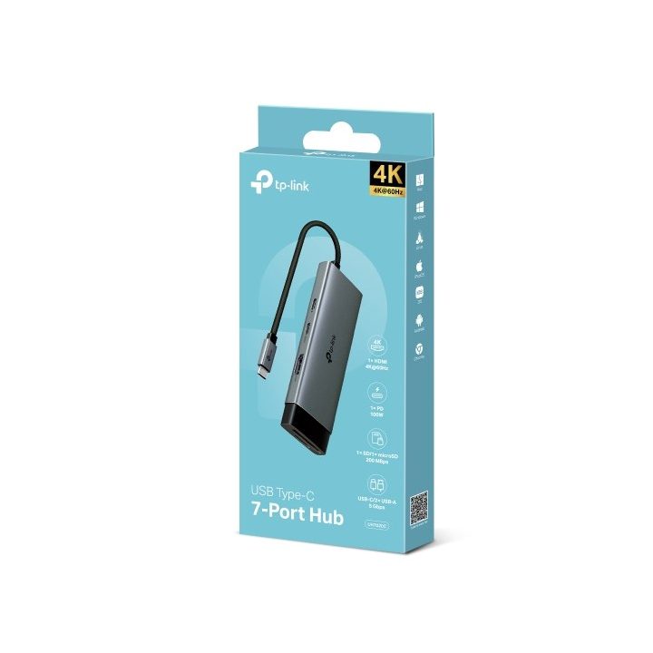 TP-Link UH7020C interface hub USB 3.2 Gen 1 (3.1 Gen 1) Type-C 5000 Mbit/s