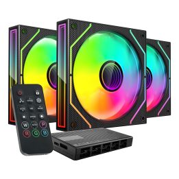 Mars Gaming MF3DPROKIT computer cooling system Computer case Fan 12 cm Black