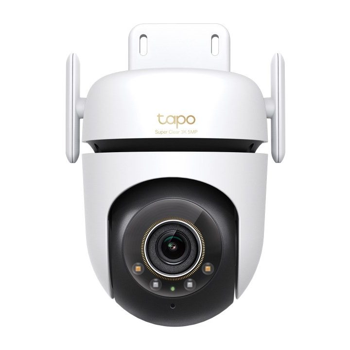 TP-Link Outdoor Pan/Tilt Security Wi-Fi Camera SPEC: 3K 5MP (2880x1620) 2.4 GHz 2 × External Antennas 1 × Ethernet Port Horizont