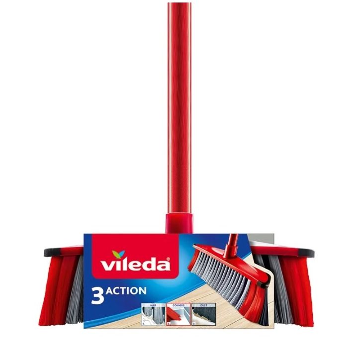 Broom Vileda 3 Action - 3in1 (red)