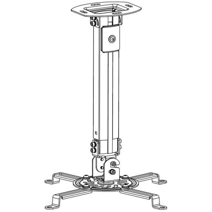 Techly Projector Ceiling Support Extension 545-900 mm Silver ICA-PM 18M