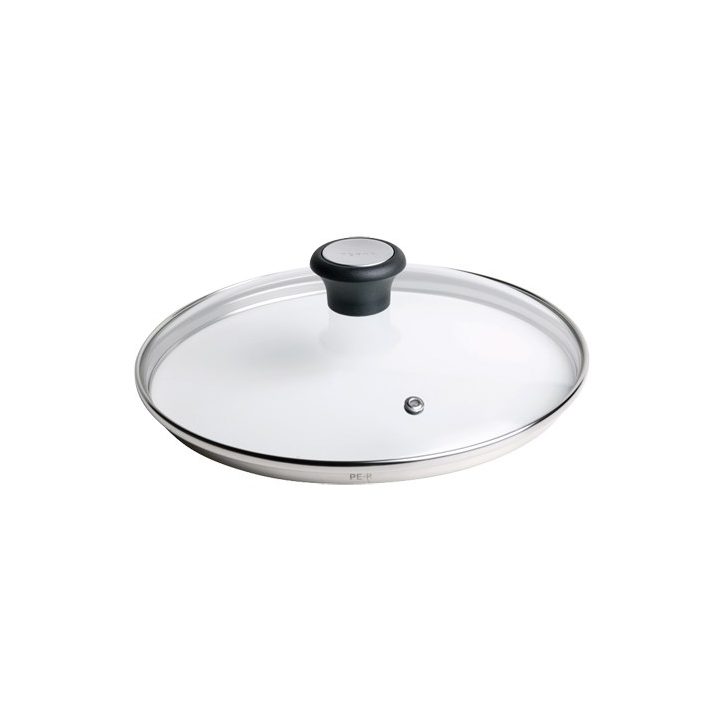 Tefal 28097612 pan lid Round Black Stainless steel Transparent