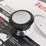 Tefal 28097612 pan lid Round Black Stainless steel Transparent