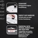Tefal 28097612 pan lid Round Black Stainless steel Transparent