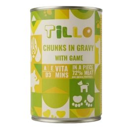 TILLO Chunks in gravy Game - wet dog food - 415g