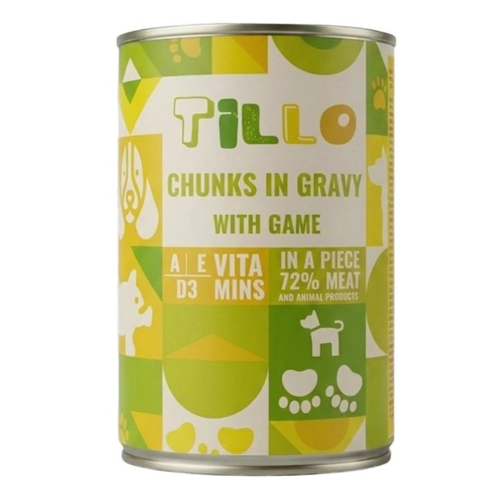 TILLO Chunks in gravy Game - wet dog food - 415g