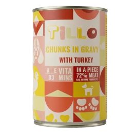 TILLO Chunks in gravy Turkey - wet dog food - 415g