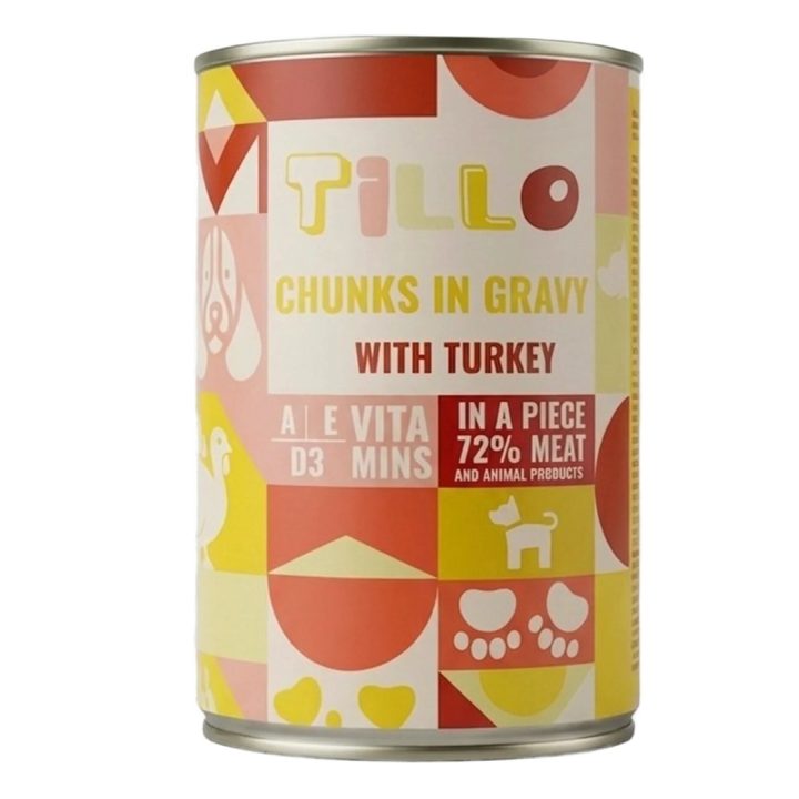 TILLO Chunks in gravy Turkey - wet dog food - 415g