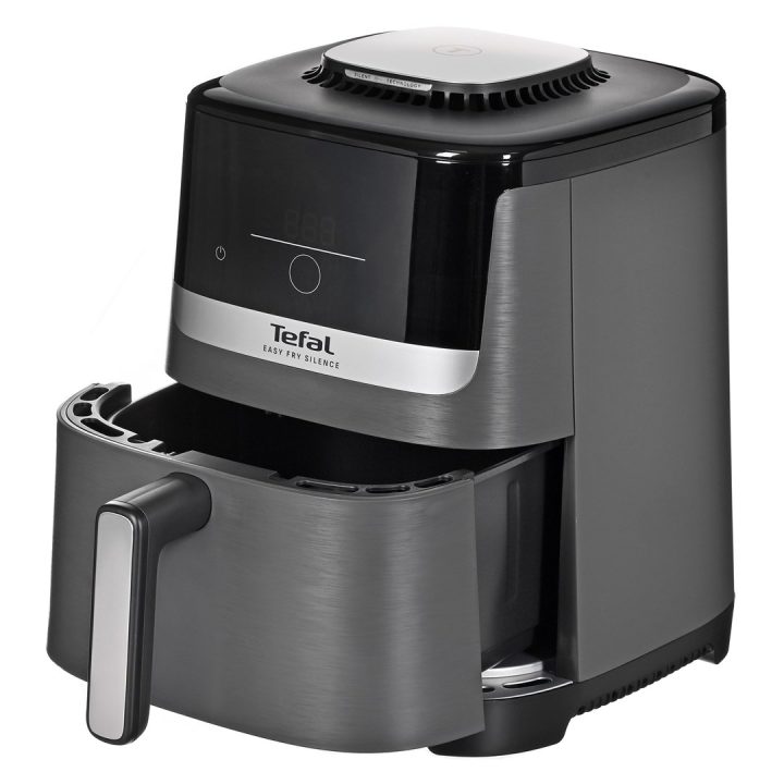 Tefal Easy Fry Silence EY551HE0 fryer Single 5 L Stand-alone Hot air fryer Black Grey Stainless steel