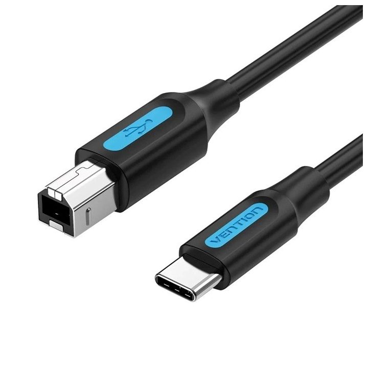 USB 2.0 printer cable male type C to male B 2 m