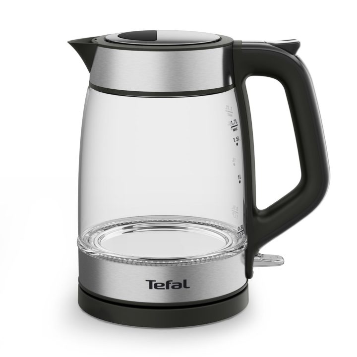 Tefal Glass Kettle KI605830 electric kettle 1.7 L 2200 W Black Silver Transparent