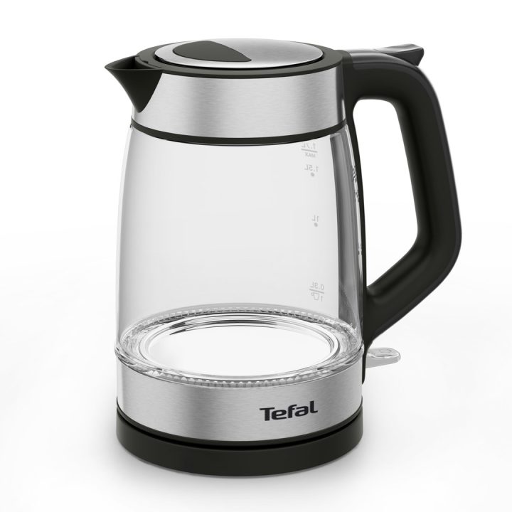 Tefal Glass Kettle KI605830 electric kettle 1.7 L 2200 W Black Silver Transparent