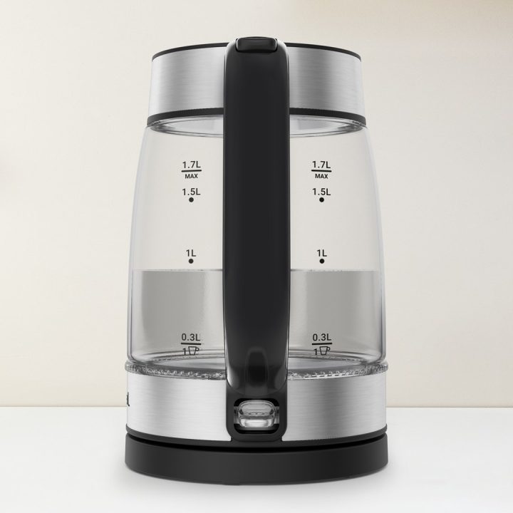 Tefal Glass Kettle KI605830 electric kettle 1.7 L 2200 W Black Silver Transparent