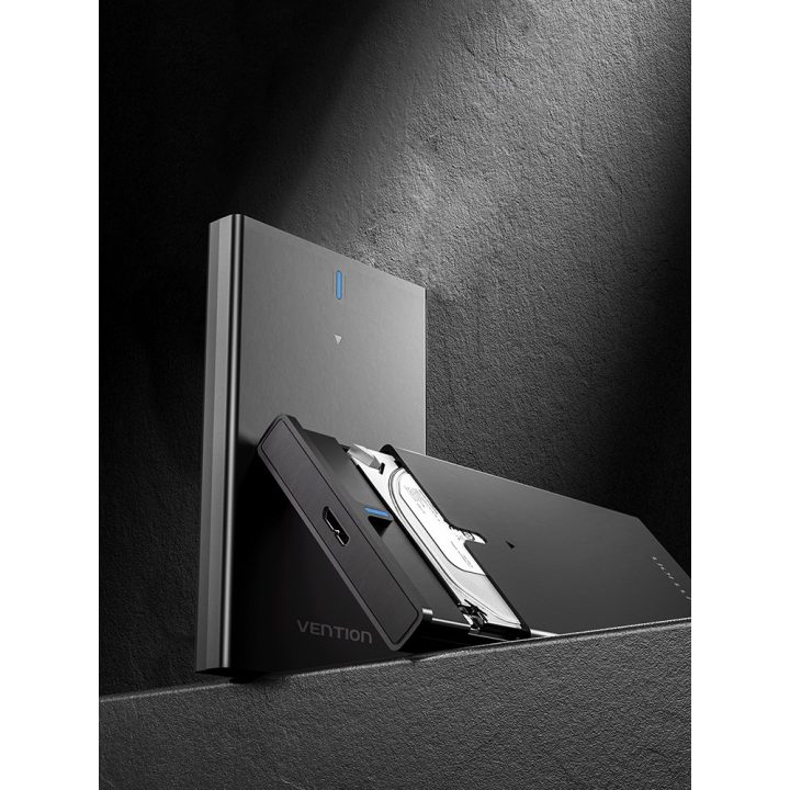 Vention 2.5 Inch SATA Hard Drive Enclosure (USB 3.0 Micro-B) Black