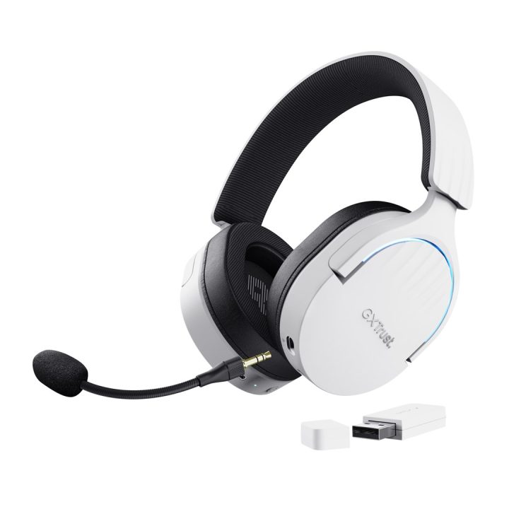 Trust GXT 491W FAYZO Headset Wired & Wireless Head-band Gaming USB Type-C Bluetooth Black White