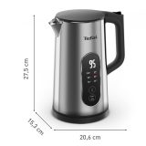 Tefal Selection KI871DE0 electric kettle 1.7 L 1500 W Black Stainless steel
