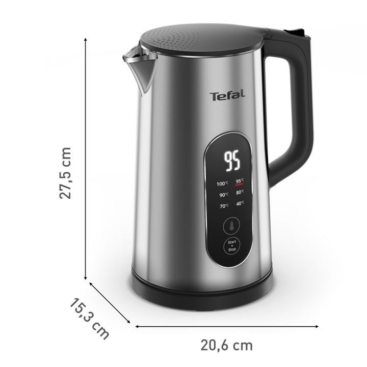 Tefal Selection KI871DE0 electric kettle 1.7 L 1500 W Black Stainless steel