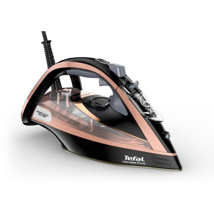 Tefal Ultimate Pure FV9845 iron Dry & Steam iron Durilium Autoclean soleplate 3200 W Black Copper