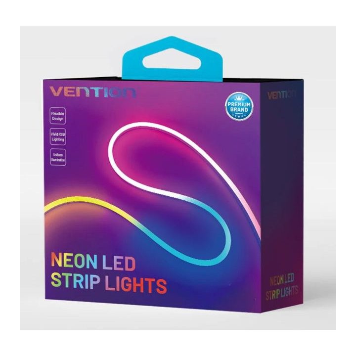 Vention Silicone Neon LED strip with IR remote control and 12V DC power supply 5m