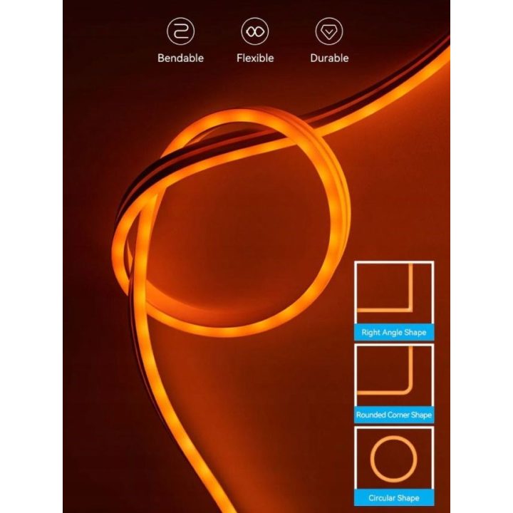 Vention Silicone Neon LED strip with IR remote control and 12V DC power supply 5m