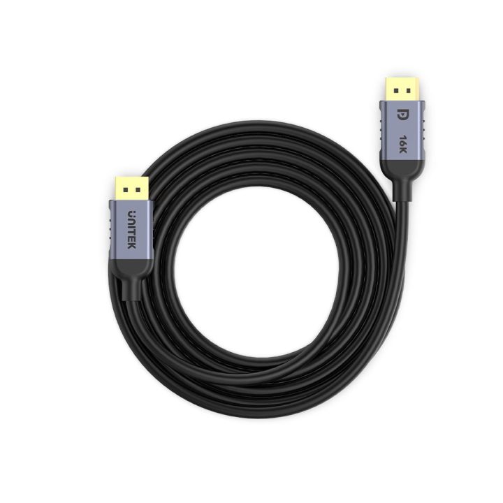 UNITEK C1628GY01-2M DisplayPort cable Black Grey