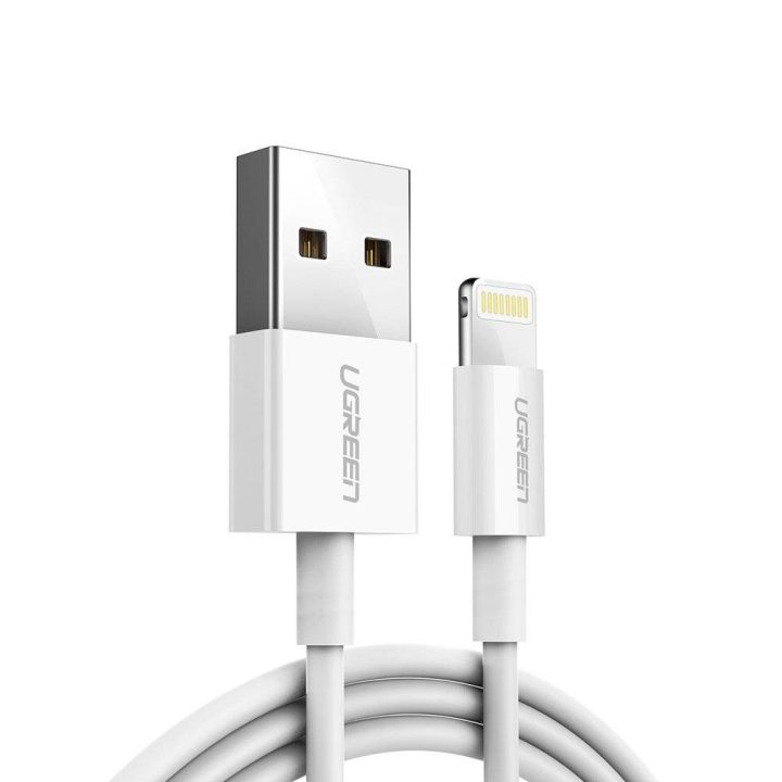 UGREEN NICKEL-PLATED LIGHTNING CABLE 1 METRE WHITE