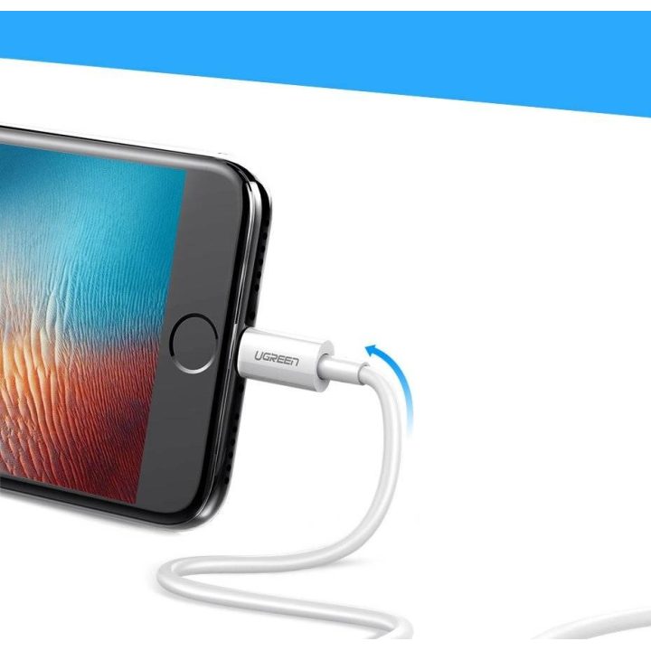 UGREEN NICKEL-PLATED LIGHTNING CABLE 1 METRE WHITE