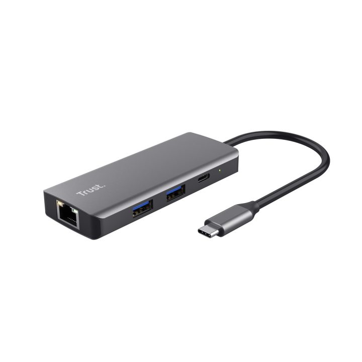 Trust Dalyx - 6-in-1 USB-C Multi-Port Adapter 1000 Mbit/s (silver)