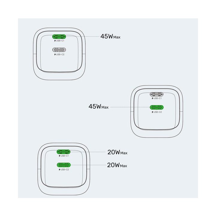 UNITEK P1129ABK01-EU mobile device charger Universal Black AC Fast charging Indoor
