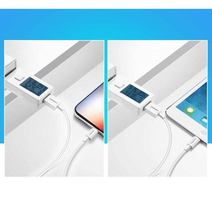 UGREEN NICKEL-PLATED LIGHTNING CABLE 1 METRE WHITE