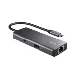 Trust Dalyx - 6-in-1 USB-C Multi-Port Adapter 1000 Mbit/s (silver)