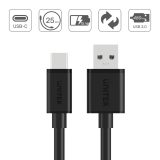 UNITEK USB CABLE USB-A — USB-C 25CM Y-C480BK