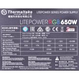 Power supply Thermaltake Litepower RGB PS-LTP-0650NHSANE-1 (650 W Active 120 mm)