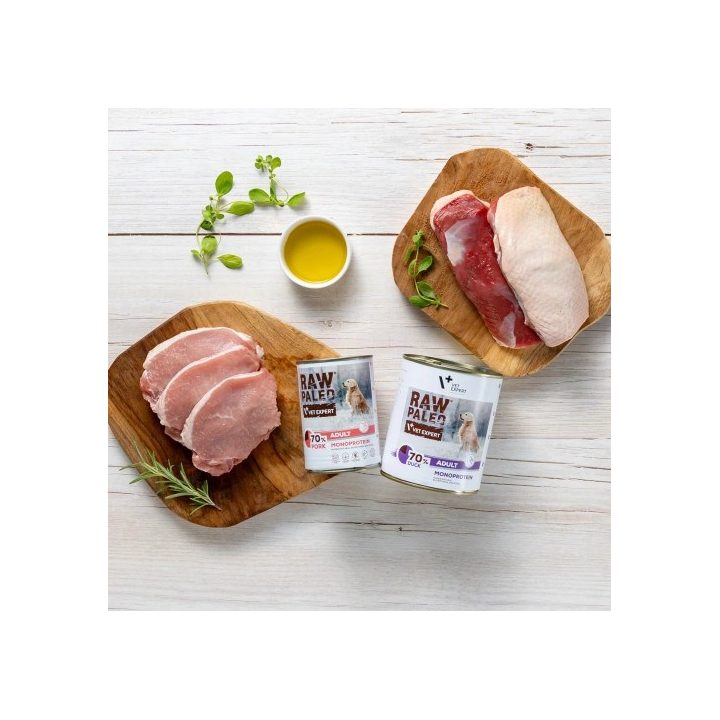 VETEXPERT Raw Paleo Adult Monoprotein Pork - wet dog food - 800 g