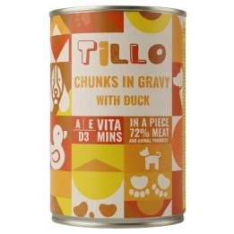 TILLO Chunks in gravy Duck - wet dog food - 415g