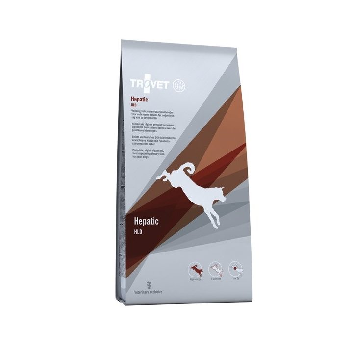 TROVET Hepatic HLD with chicken - dry dog food - 12 5 kg