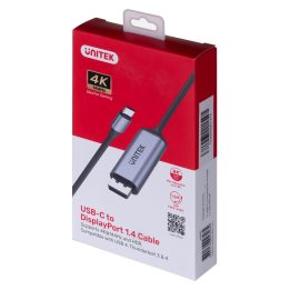 UNITEK ADAPTER USB-C DISPLAYPORT 1.4 8K@60HZ 1 8M V1423C