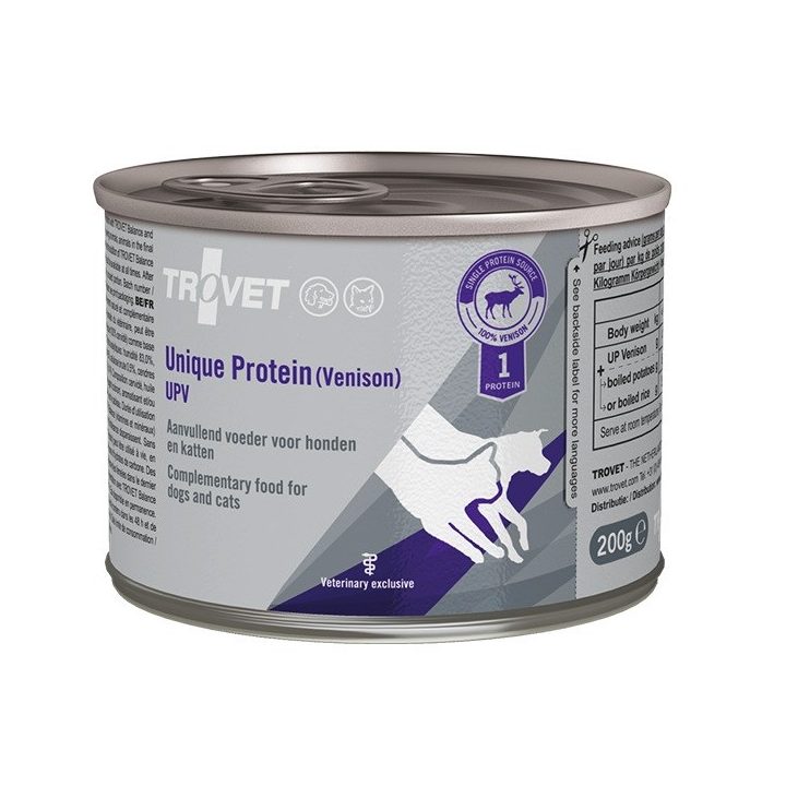 TROVET Unique Protein UPV Venison - wet food for dogs and cats - 200g