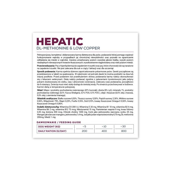 VETEXPERT Veterinary Diet Hepatic Dog - wet food for dogs - 400g