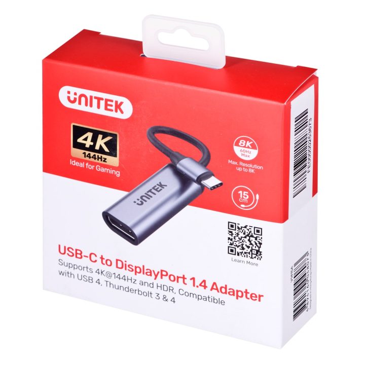 UNITEK ADAPTER USB-C DISPLAYPORT 1.4 8K@60HZ V1415A